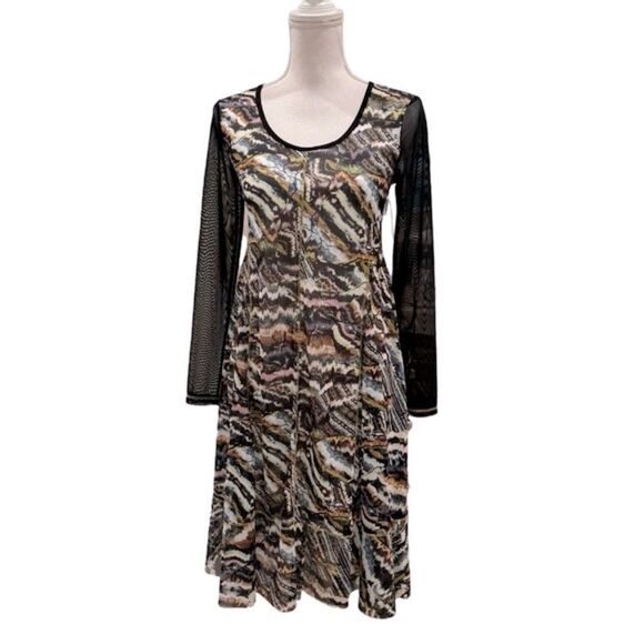 NWT Sun Light mesh knee-length dress Multicolor. Medium - Picture 5 of 7